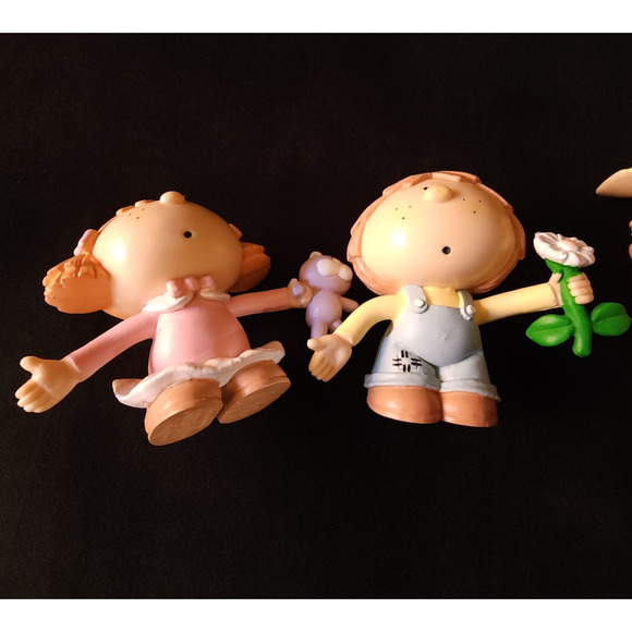 Vintage Bumpkins Lot 4 Girl & Boy 2.5" Toy Figure Fabrizio George Good 1985 PVC - Picture 10 of 11